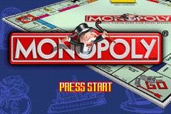 Monopoly title screen for GameBoy Advance